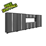 NewAge Garage Cabinets BOLD Series Grey 10-Piece Set with Stainless Steel Top and 48 in. RTA Lockers