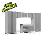NewAge Garage Cabinets PRO Series 3.0 White 8-Piece Set with Stainless Steel Top