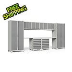 NewAge Garage Cabinets PRO Series 3.0 White 10-Piece Set with Stainless Steel Top