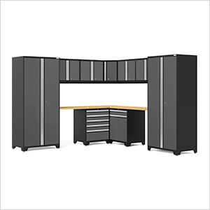 PRO Series 3.0 Grey 12-Piece Corner Set with Bamboo Tops