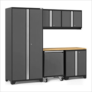 PRO Series Grey 6-Piece Set with Bamboo Top