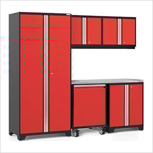 PRO Series 3.0 Red 6-Piece Set with Stainless Steel Top