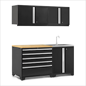 PRO Series 3.0 Black 5-Piece Set with Bamboo Top