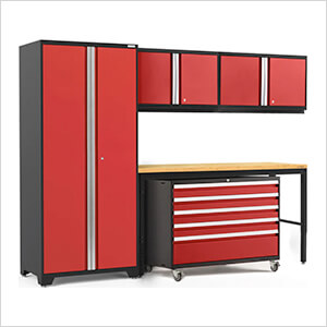PRO Series 3.0 Red 5-Piece Set with Bamboo Top
