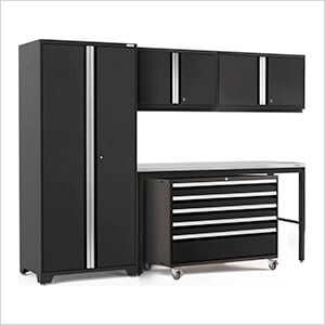 PRO Series 3.0 Black 5-Piece Set with Stainless Steel Top