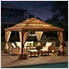 13 x 13 Steel Soft Top Gazebo with Netting and Curtains