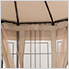 11 x 13 Steel Backyard Soft Top Gazebo with Ceiling Hook and Netting