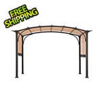 Sunjoy Group 9.5 x 11 Modern Metal Arched Pergola with Adjustable Canopy