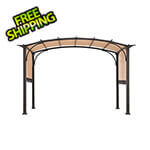 Sunjoy Group 9.5 x 11 Modern Metal Arched Pergola with Adjustable Canopy