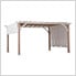 SummerCove 12 x 14 Modern Metal Pergola Kit with Light Gray Adjustable Canopy
