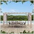 SummerCove 12 x 14 Modern Metal Pergola Kit with Light Gray Adjustable Canopy