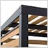 6 x 10 Modern Metal Pergola Kit with Cedar Wood Privacy Screen and Hooks