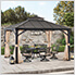 11 x 13 Black Aluminum Hardtop Gazebo with Hook and Netting