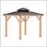 11 x 11 Wooden 2-Tier Hardtop Gazebo with Ceiling Hook