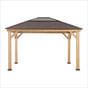 11 x 13 Wooden Hardtop Gazebo with Ceiling Hook