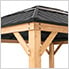 11 x 13 Wooden Hardtop Gazebo with Ceiling Hook