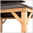 13 x 15 Wooden 2-Tier Hardtop Gazebo with Ceiling Hook