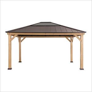 13 x 15 Wooden Hardtop Gazebo with Ceiling Hook