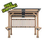 Sunjoy Group 10 x 11 Wooden Grill / BBQ / Hot Tub Gazebo with Aluminum Roof