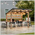 10 x 11 Wooden Grill / BBQ / Hot Tub Gazebo with Aluminum Roof