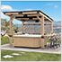 10 x 11 Wooden Grill / BBQ / Hot Tub Gazebo with Aluminum Roof