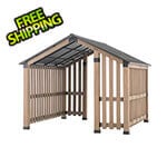 Sunjoy Group SummerCove 11 x 11 Wooden Hot Tub Gazebo with Privacy Screen and Ceiling Hook