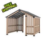 Sunjoy SummerCove 11 x 11 Wooden Hot Tub Gazebo with Privacy Screen and Ceiling Hook