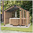 SummerCove 11 x 11 Wooden Hot Tub Gazebo with Privacy Screen and Ceiling Hook