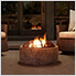 26-Inch Wood Burning Stone Fire Pit with Spark Screen and Poker