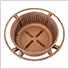 30-Inch Copper Steel Wood Burning Fire Pit with Spark Screen and Fire Poker