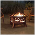 30-Inch Copper Steel Wood Burning Fire Pit with Spark Screen and Fire Poker