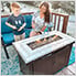 40-Inch Propane Fire Pit Table with Ceramic Tile Tabletop and Lava Rocks