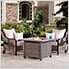 38-Inch Propane Fire Pit Table with Ceramic Tile Tabletop and Lava Rocks