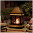 57-Inch Wood Burning Fireplace with Fire Poker