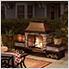 48-Inch Wood Burning Stone Fireplace with Fire Poker