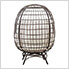 Metal Framed Swivel Chair with Cushions