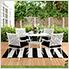 5-Piece Steel Dining Set with Seat Cushions