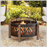 31-Inch Steel Wood Burning Fire Pit with Spark Screen and Fire Poker