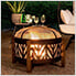 31-Inch Steel Wood Burning Fire Pit with Spark Screen and Fire Poker
