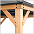13 x 15 Wooden 2-Tier Hardtop Gazebo with Ceiling Hook