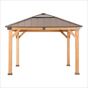 11 x 11 Wooden Hardtop Gazebo with Ceiling Hook