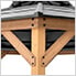 13 x 13 Wooden Hardtop 2-Tier Octagon Gazebo with Ceiling Hook