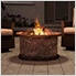 32-Inch Wood Burning Stone Fire Pit with Spark Screen and Poker