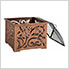 26-Inch Copper Steel Wood Burning Fire Pit with Spark Screen and Fire Poker