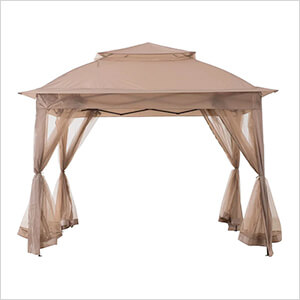 11 x 11 Portable 2-Tier Pop Up Gazebo with Netting