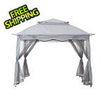 Sunjoy 11 x 11 Portable 2-Tier Pop Up Gazebo with Netting