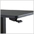 27-Inch Black Adjustable Mobile Desk Cart