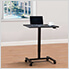 27-Inch Black Adjustable Mobile Desk Cart