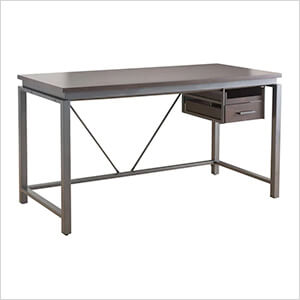 58-Inch Desk with Motion Drawer and Removable Tray