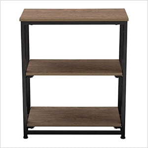 24-Inch Folding Bookcase with 3-Tier Shelves